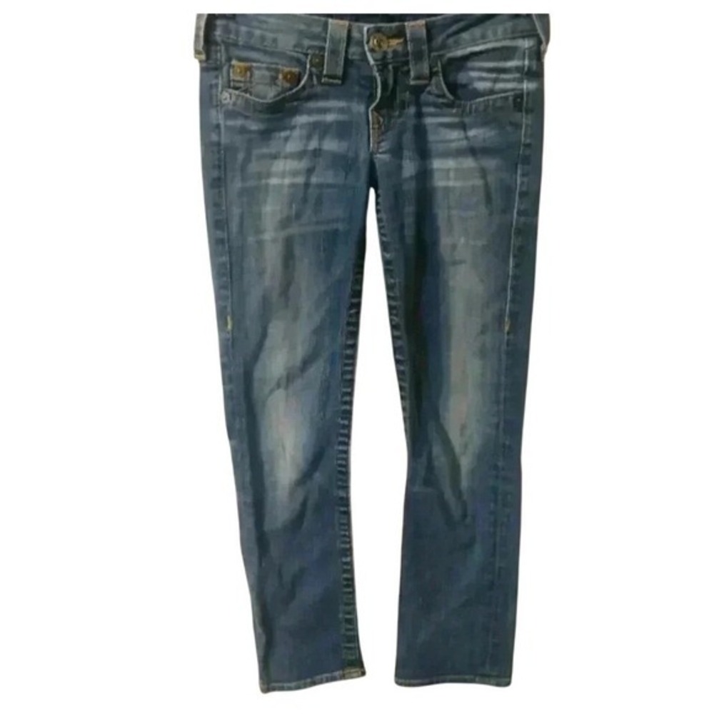 True Religion Medium Wash‎ Lizzy Capri/Cropped Jean